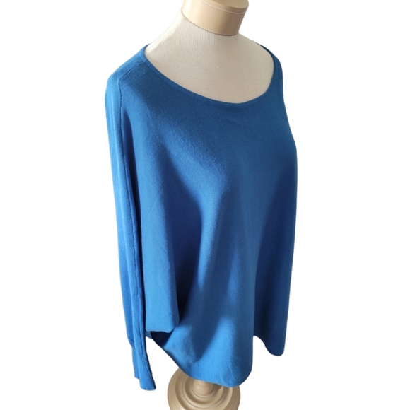 Cyrus Royal Blue Oversized Lightweight Knit Sweater Tunic Plus Size 1X NWT - Picture 2 of 5